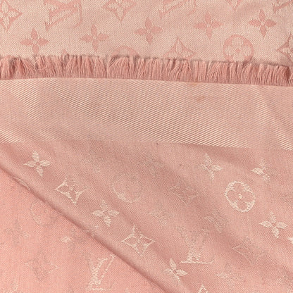 Louis Vuitton Silk Wool Monogram Shawl Rose 5 of 6