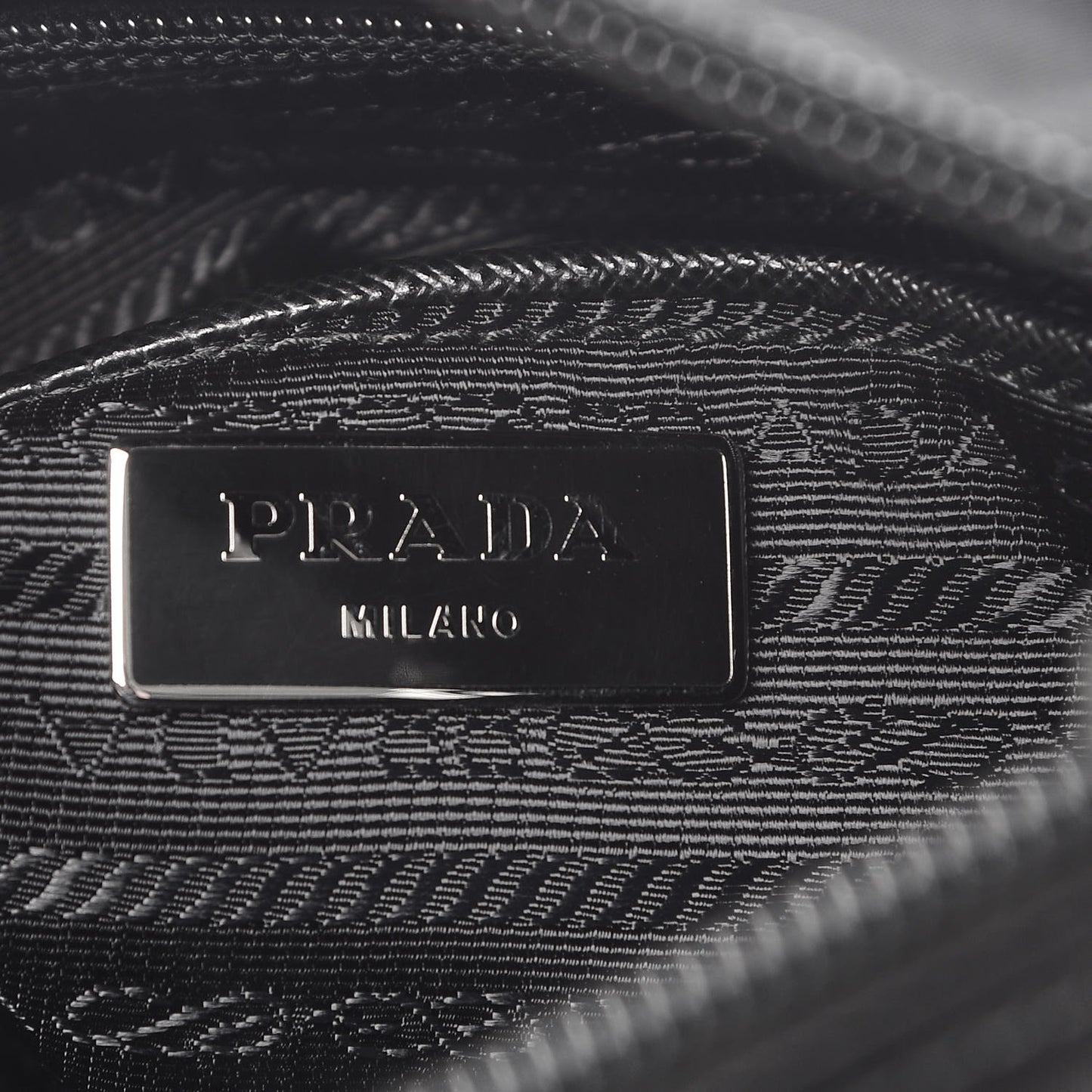 Nylon Vela Saffiano Single Buckle Messenger Shoulder Bag Black