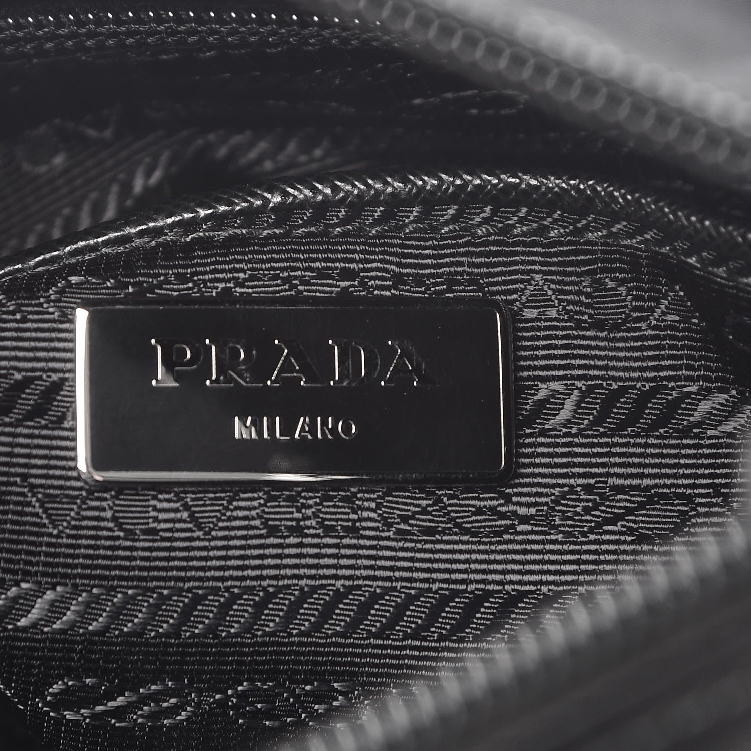 Prada Nylon Vela Saffiano Single Buckle Messenger Shoulder Bag Black 6 of 10