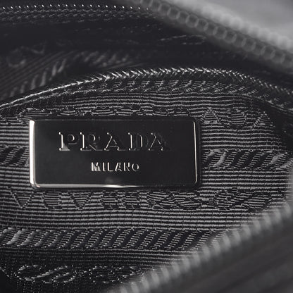Prada Nylon Vela Saffiano Single Buckle Messenger Shoulder Bag Black 6 of 10
