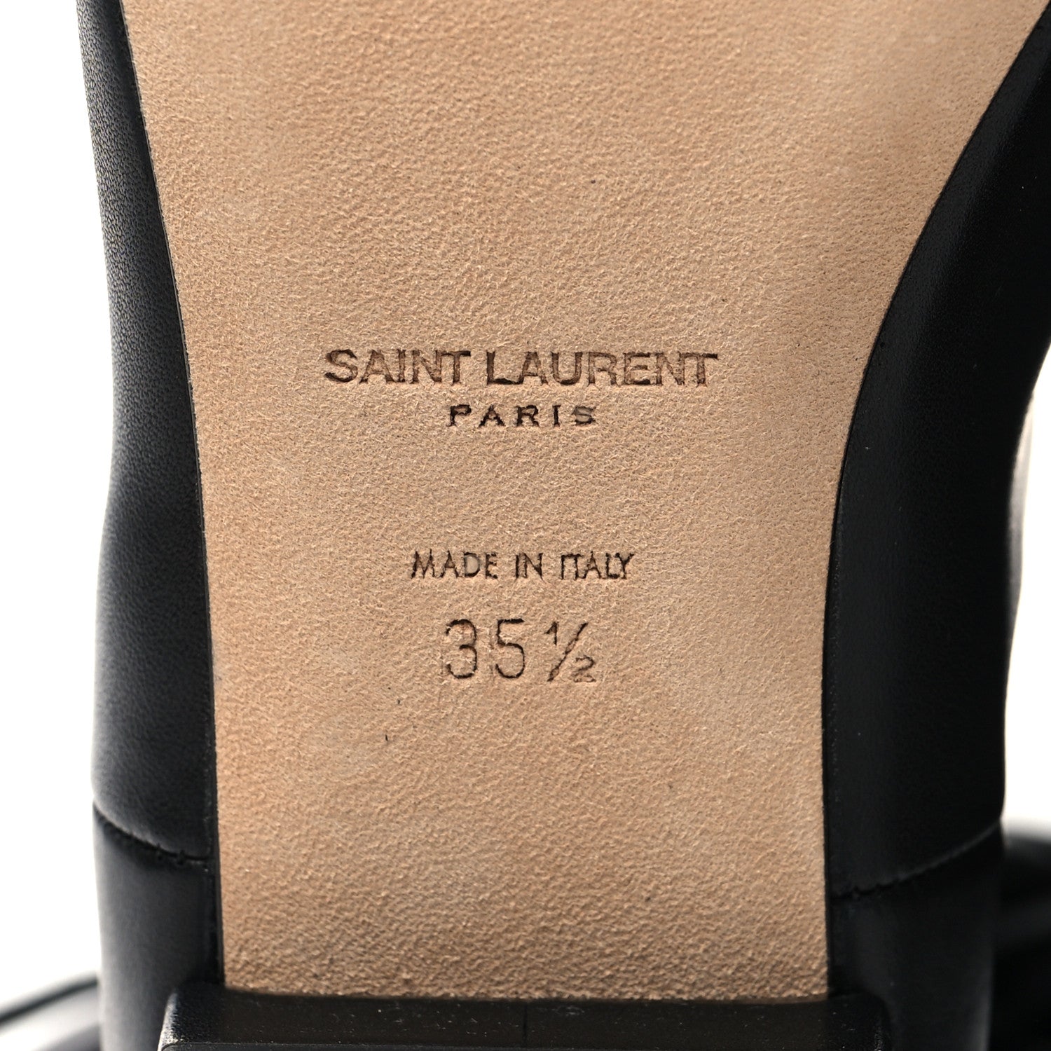 Saint Laurent Calfskin Dana Knee High Fringed Boots 35.5 Black 6 of 6