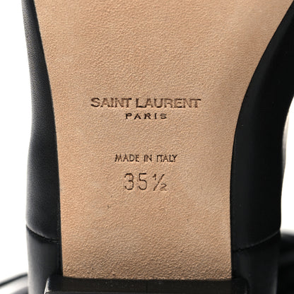 Saint Laurent Calfskin Dana Knee High Fringed Boots 35.5 Black 6 of 6