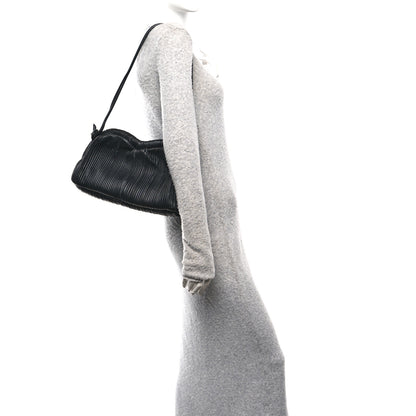 Mansur Gavriel Lambskin Pleated Cloud Oversized Clutch Black 2 of 9