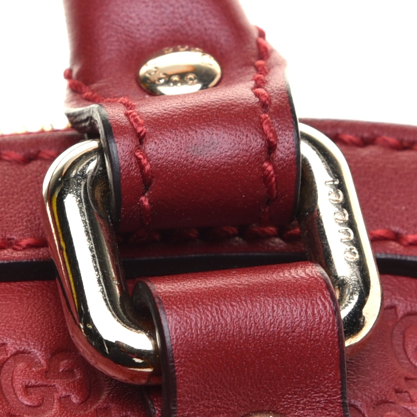 Soft Microguccissima Mini Dome Bag Rosso