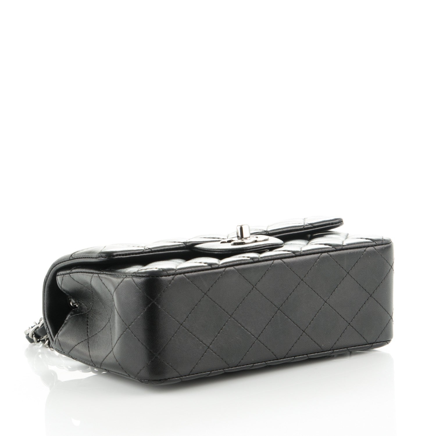 Chanel Lambskin Quilted Mini Rectangular Flap Black 4 of 8