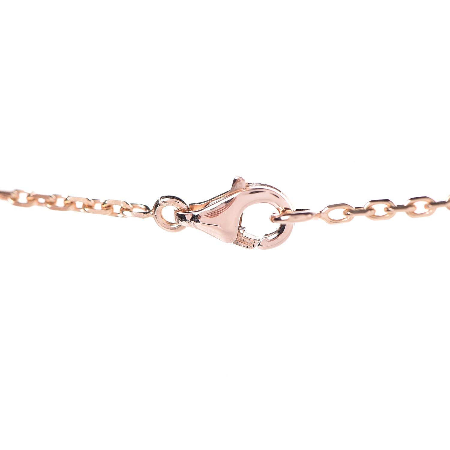 Van Cleef & Arpels 18K Rose Gold Byzantine Alhambra Pendant Necklace 5 of 6