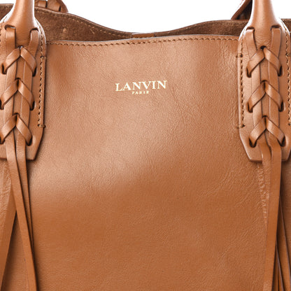 Lanvin Smooth Calfskin Small Fringe Shopper Tote Hazel 9 of 10