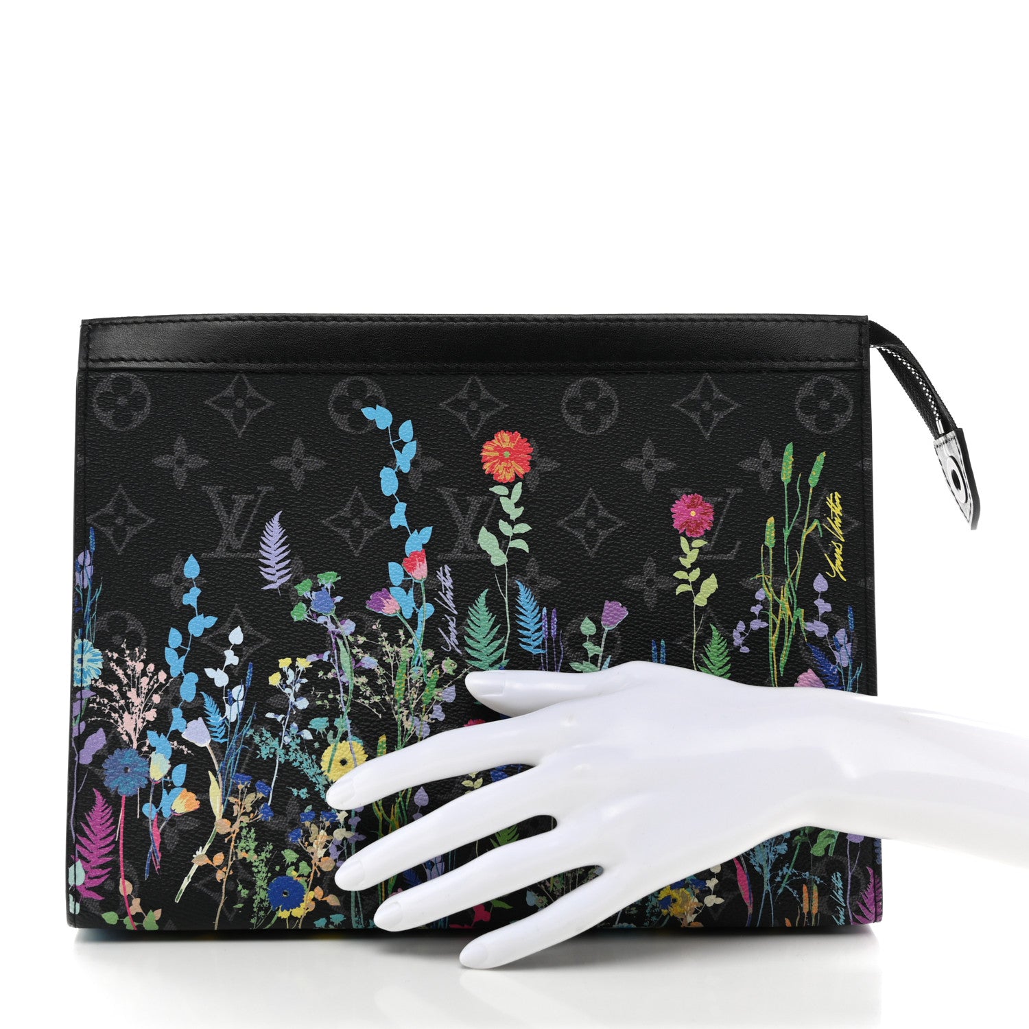 Louis Vuitton Monogram Eclipse Folia Pochette Voyage MM 2 of 6