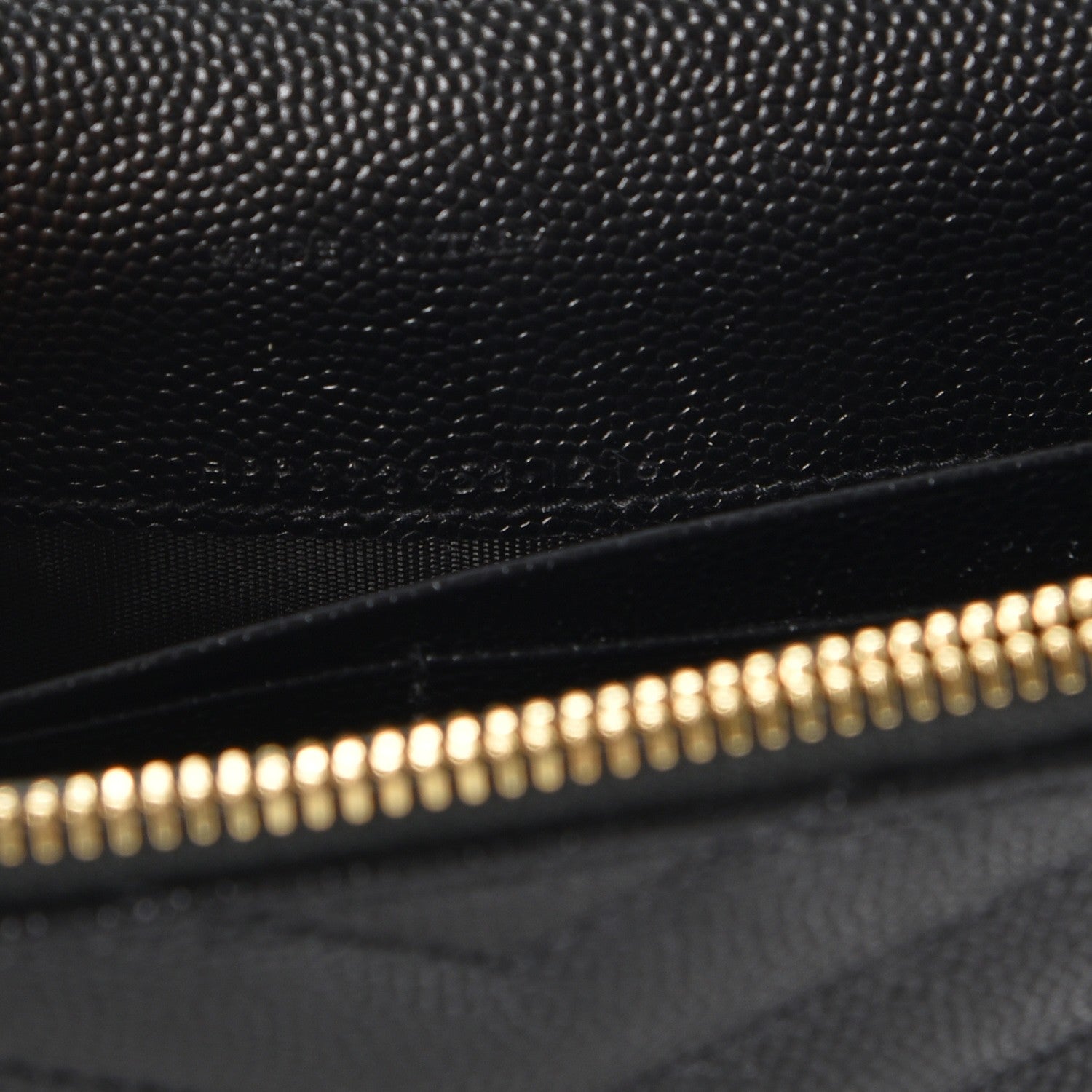 Saint Laurent Grain De Poudre Matelasse Chevron Monogram Envelope Chain Wallet Black 8 of 8