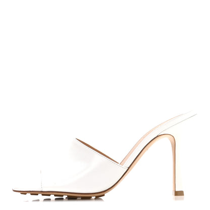 Bottega Veneta Lambskin Stretch Mule Sandals 40 Optic White 1 of 8