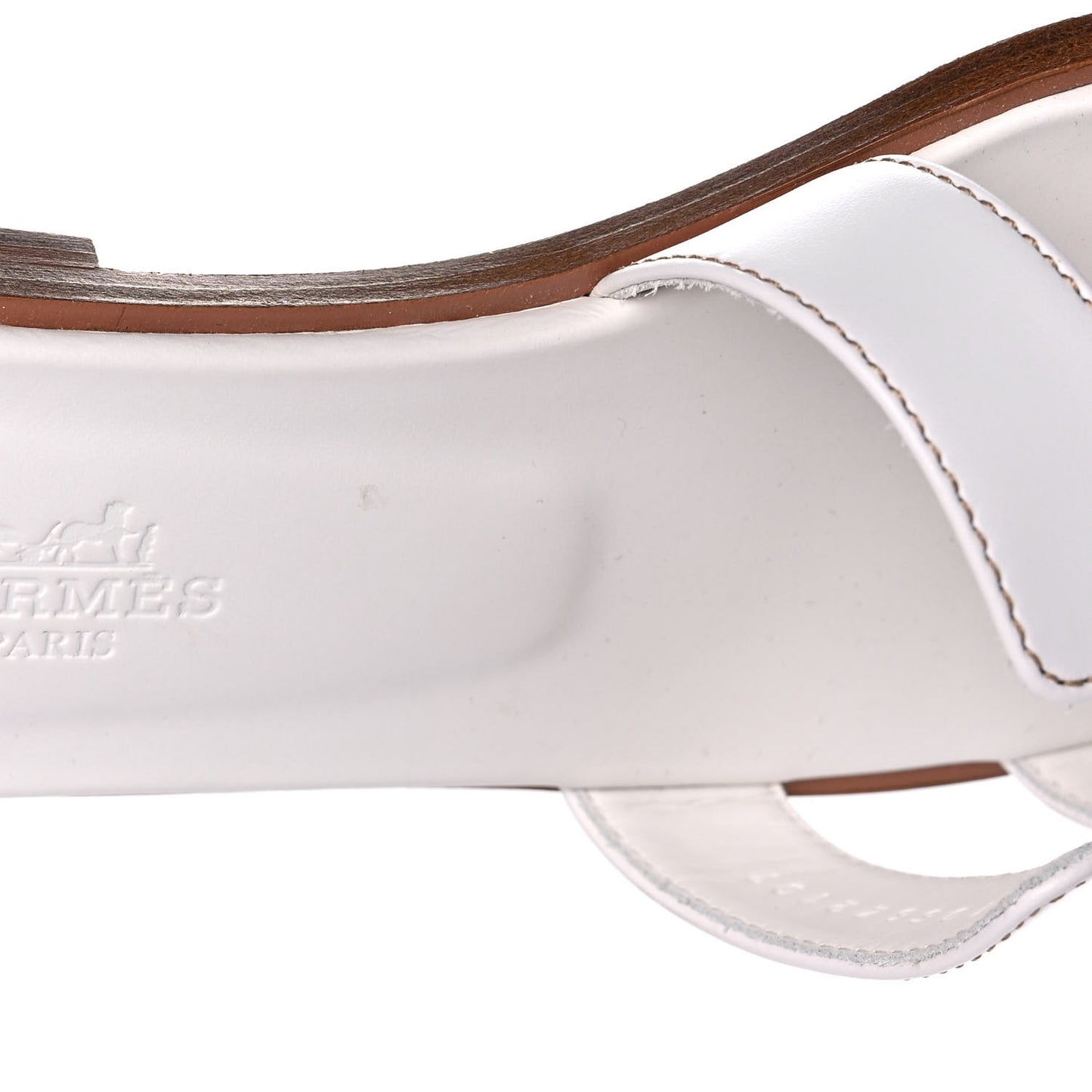 Box Calfskin Oran Sandals 35.5 White