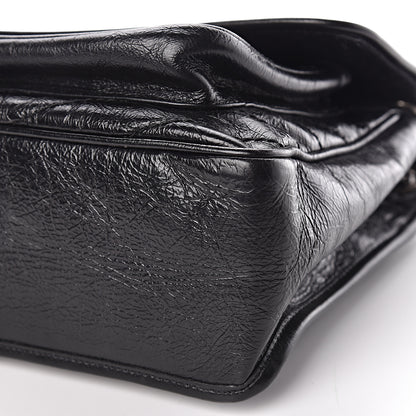 Saint Laurent Crinkled Calfskin Matelasse Monogram Medium Niki Chain Satchel Black 9 of 10