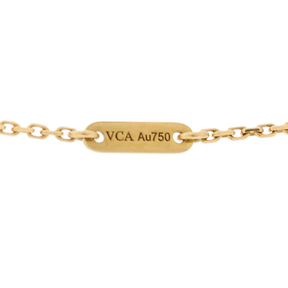 Van Cleef & Arpels 18K Yellow Gold Mother of Pearl Sweet Alhambra Pendant Necklace 5 of 6
