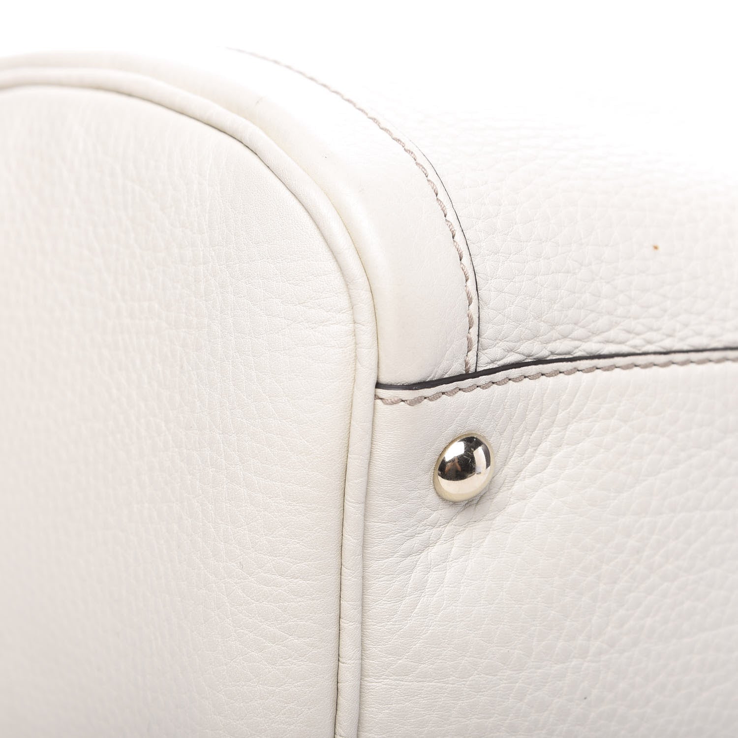 Gucci Pebbled Calfskin Medium Soho Boston Off White 8 of 11