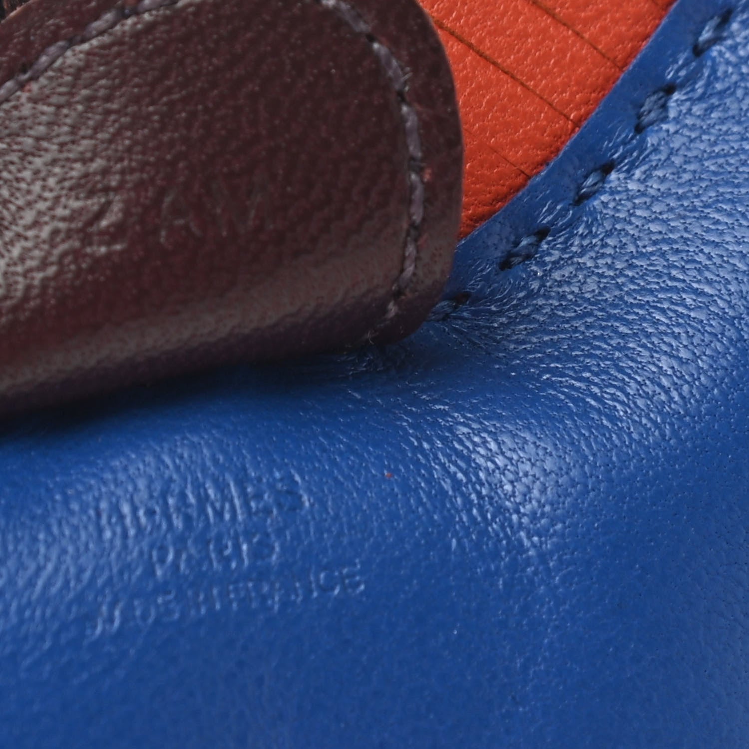 Hermes Milo Lambskin Grigri Rodeo Horse Bag Charm PM Bleu de Malte Rouge H Peony 3 of 4