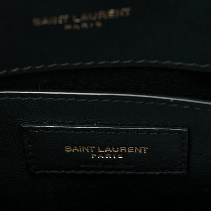 Saint Laurent Velvet Y Quilted Monogram Small Loulou Chain Satchel Black 5 of 8
