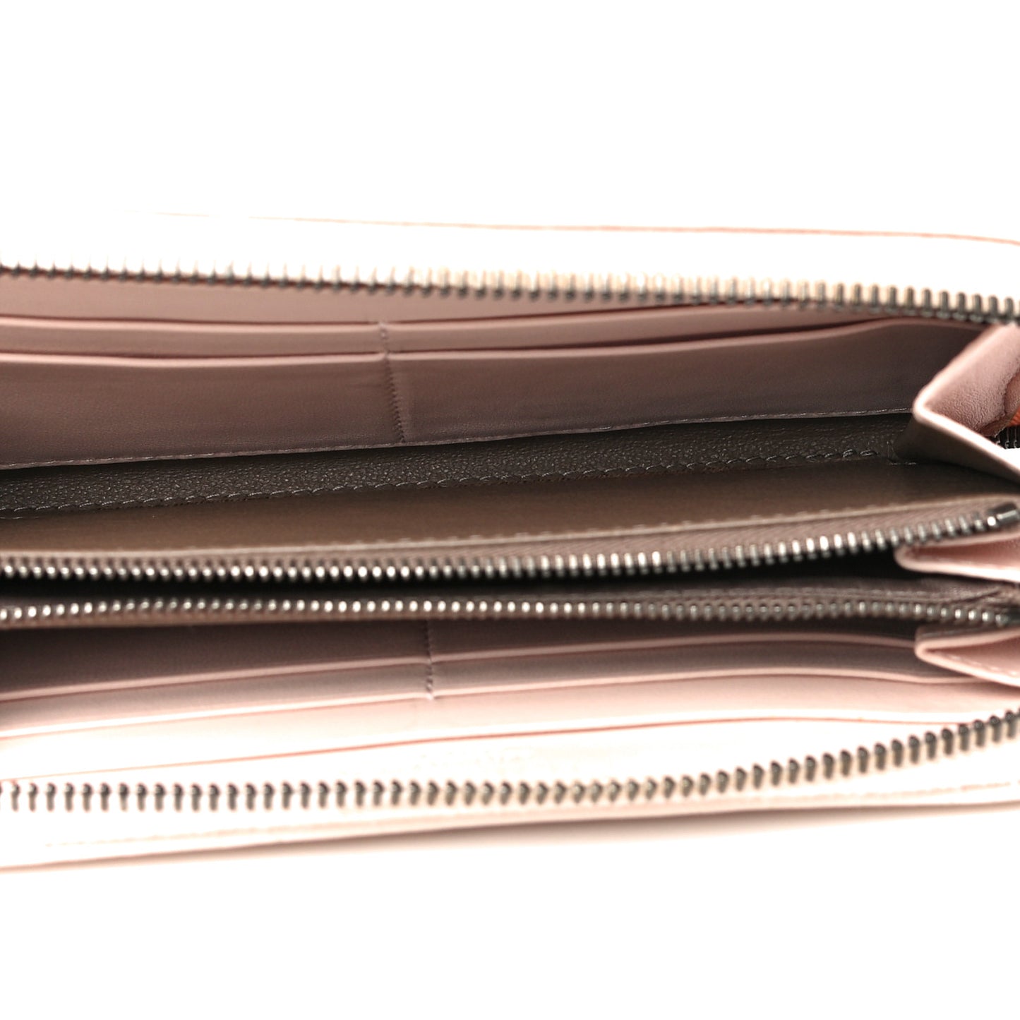 Nappa Intrecciato Zip Around Wallet Petale