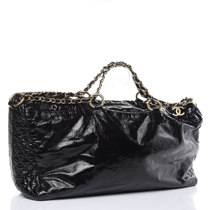 Chanel Vinyl XXL Rock and Chain Bowler Black 3 of 15