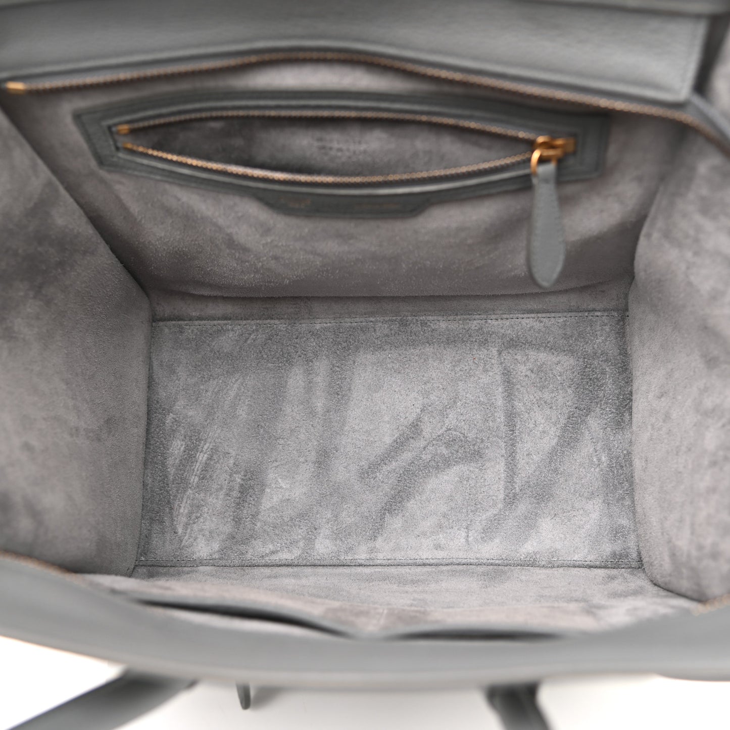 Drummed Calfskin Mini Luggage Kohl