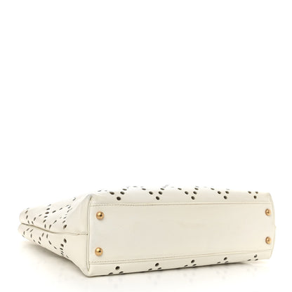 Chanel Caviar Perforated Bekko Chain Tote White 4 of 15