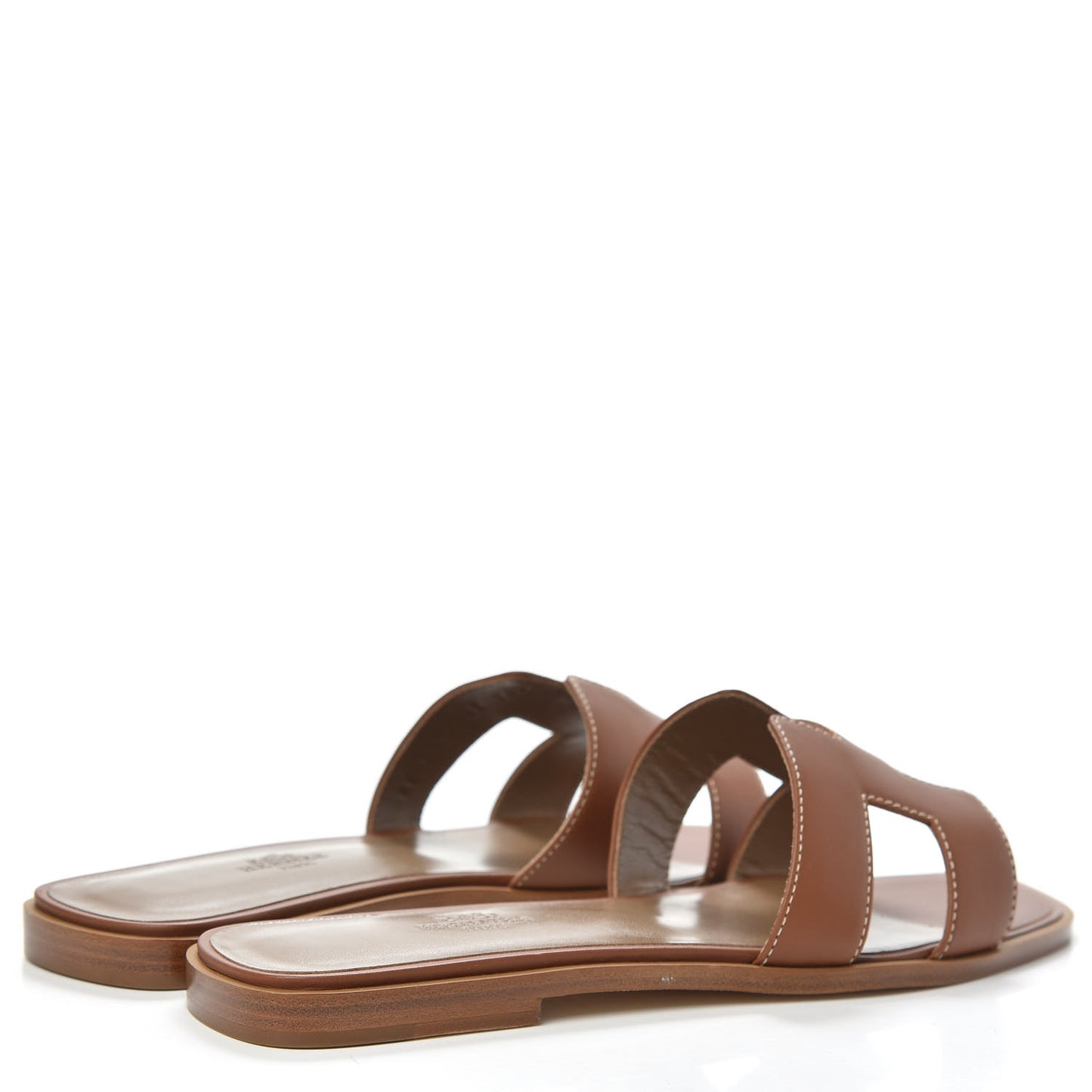 Box Calfskin Oran Sandals 39 Gold