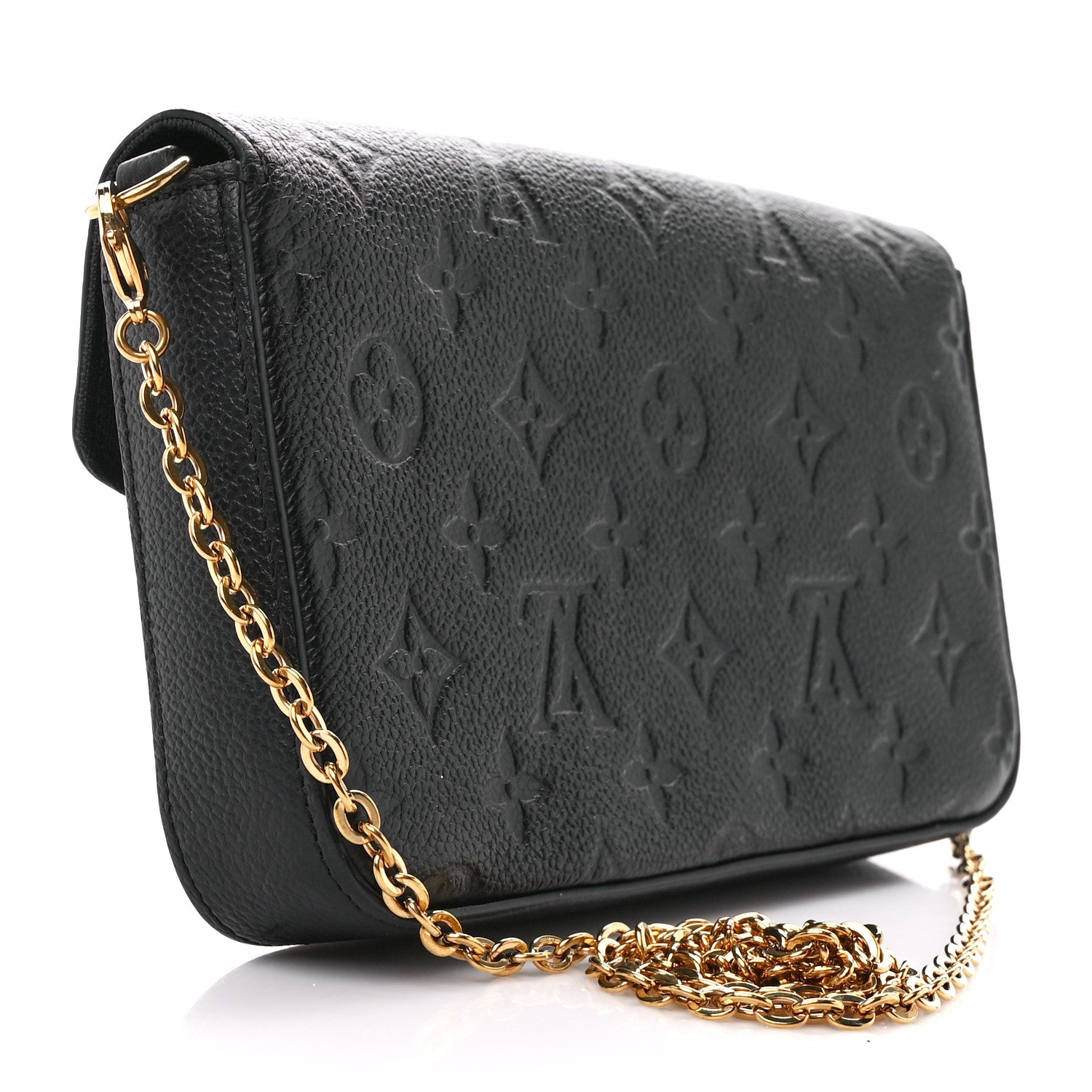 Louis Vuitton Empreinte Pochette Felicie Chain Wallet Black 3 of 10