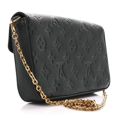 Louis Vuitton Empreinte Pochette Felicie Chain Wallet Black 3 of 10