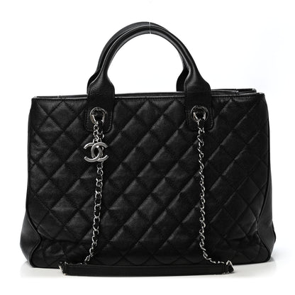 Chanel Caviar Quilted Large Urban Companion Top Handle Shopping Tote Black 1 of 4