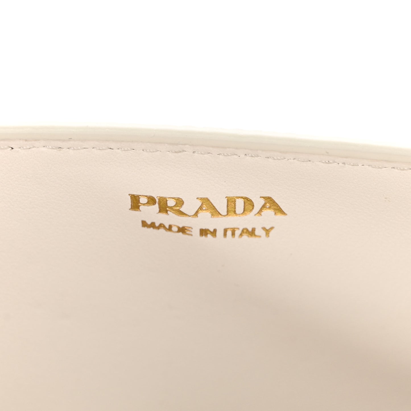 Saffiano Cuir Chain Wallet White