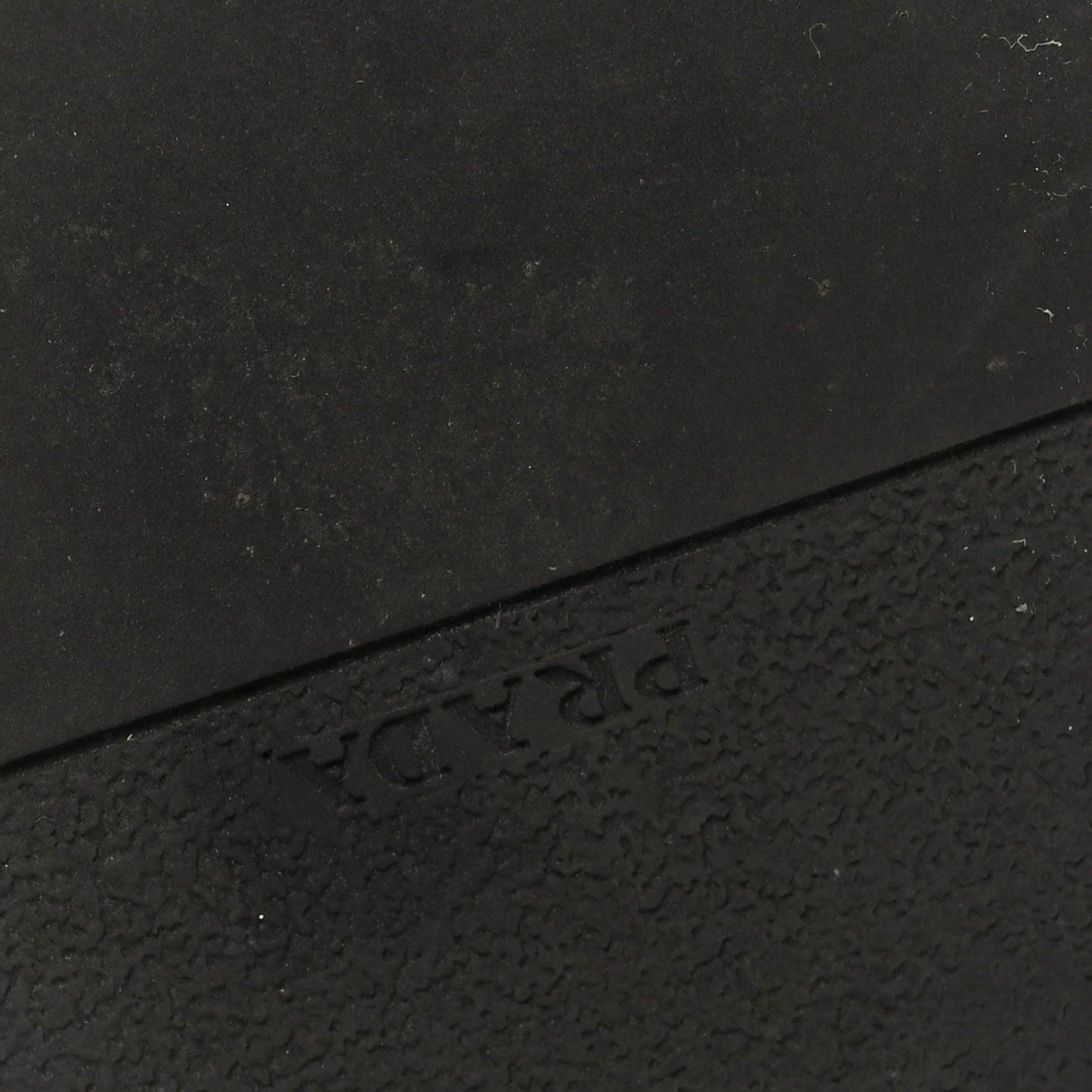 Satin Crystal Metal Triangle Logo Mens Loafers  8.5 Black