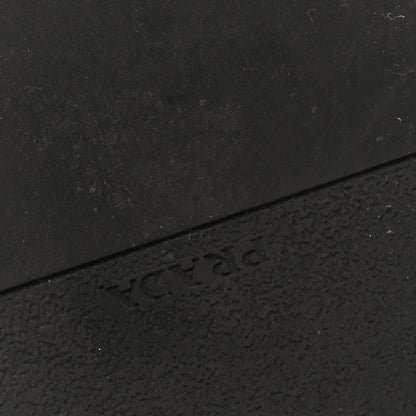 Prada Satin Crystal Metal Triangle Logo Mens Loafers  8.5 Black 9 of 12