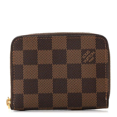 Damier Ebene Zippy Coin Purse Rose Ballerine