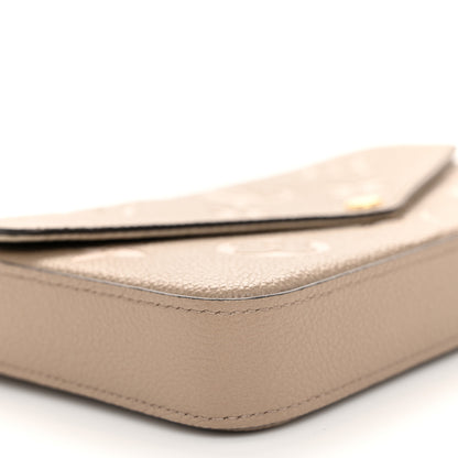 Louis Vuitton Empreinte Monogram Giant Felicie Pochette Tourterelle Creme 8 of 10