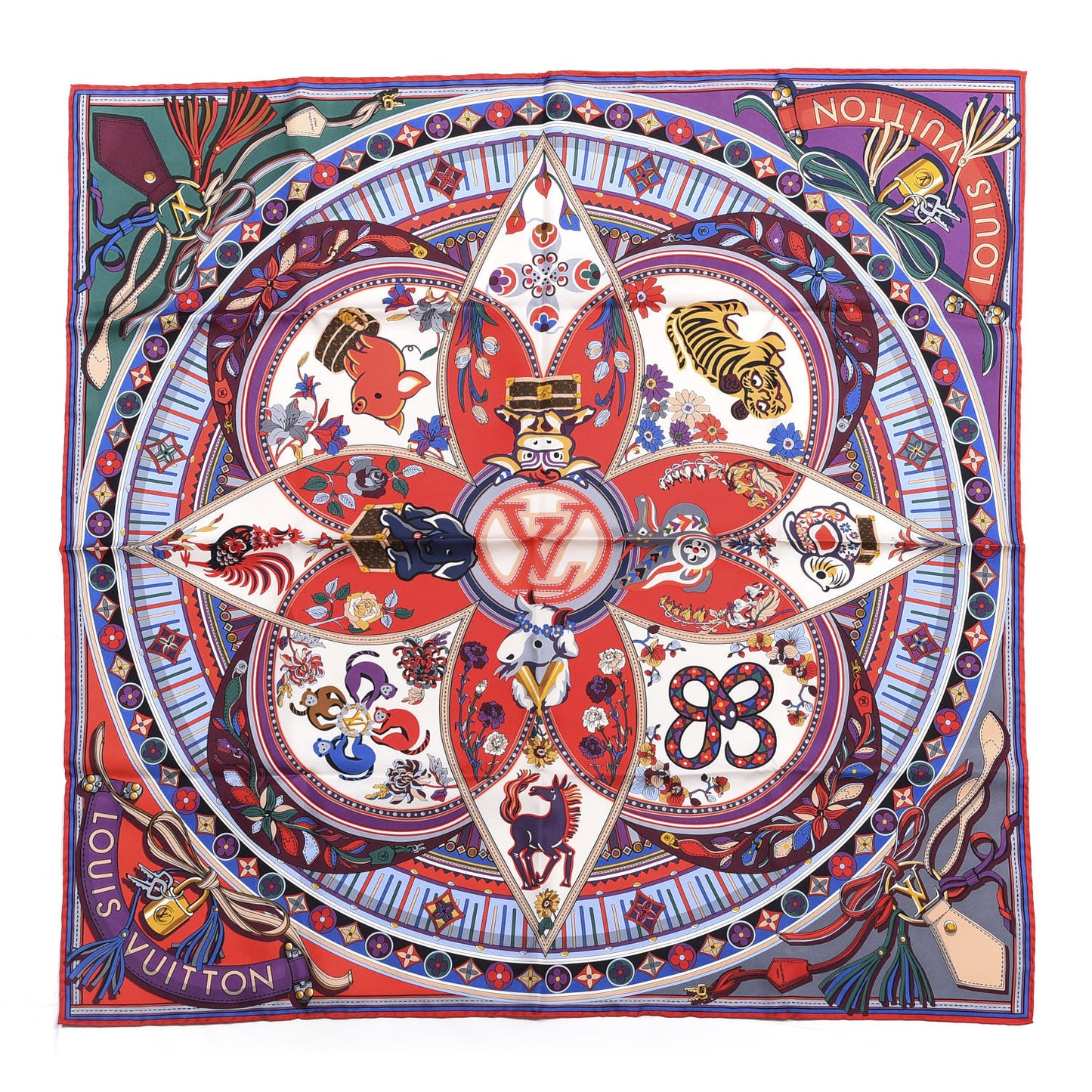 Silk Superstition LV Square Scarf