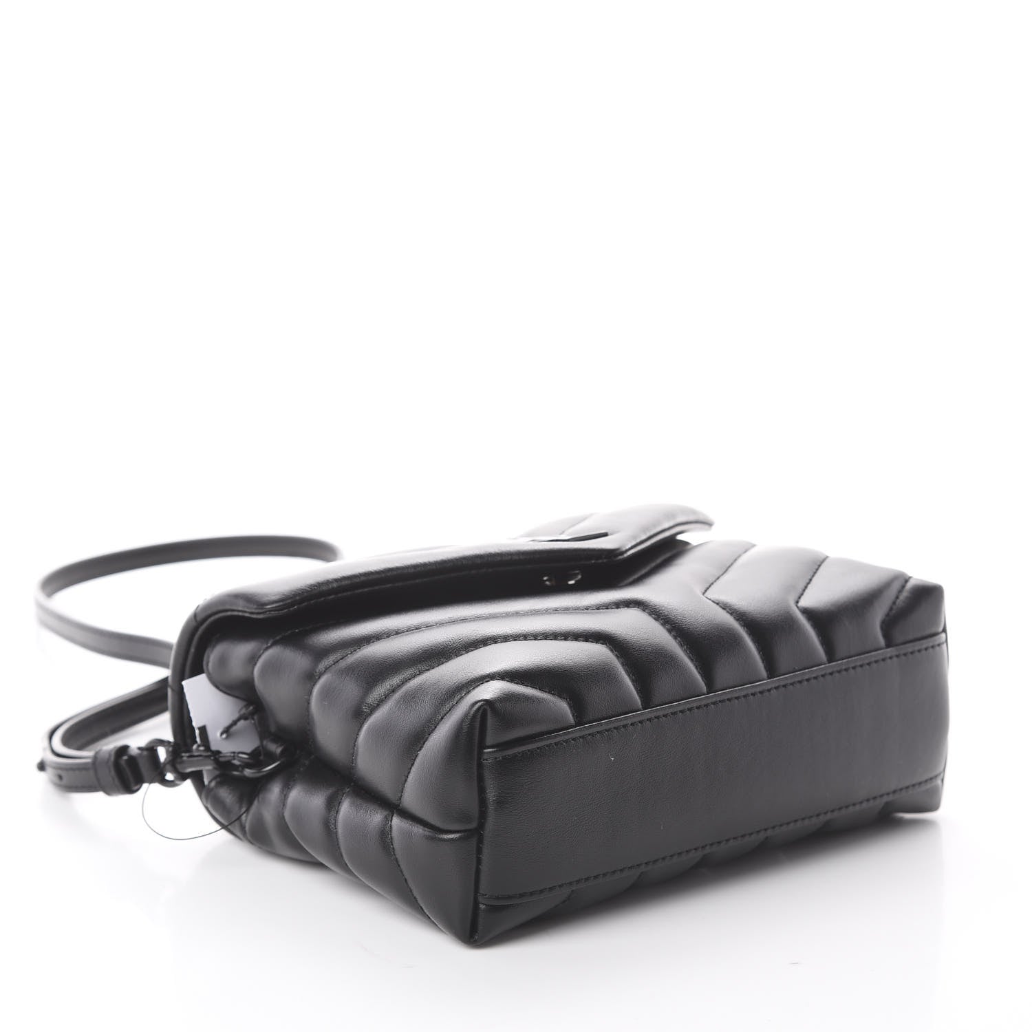 Saint Laurent Calfskin Y Quilted Monogram Toy Loulou Crossbody Bag Black 3 of 8