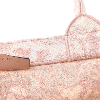 Christian Dior Canvas Embroidered Medium Dioriviera Toile De Jouy Book Tote Rose 8 of 9