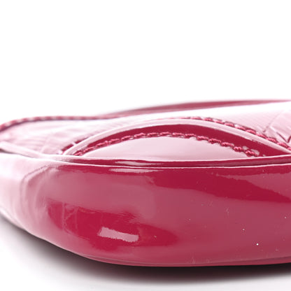Burberry Patent Check Embossed Small Aston Sling Raspberry Sorbet 9 of 10