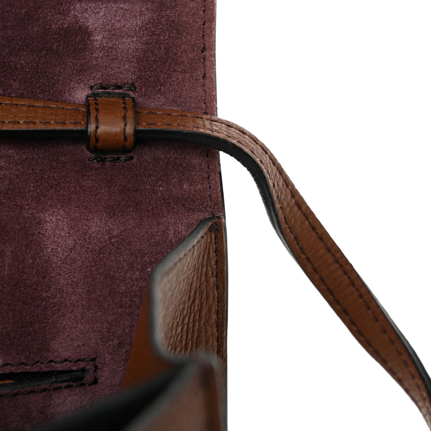Derby Calfskin House Check Small Macken Crossbody Bag Tan