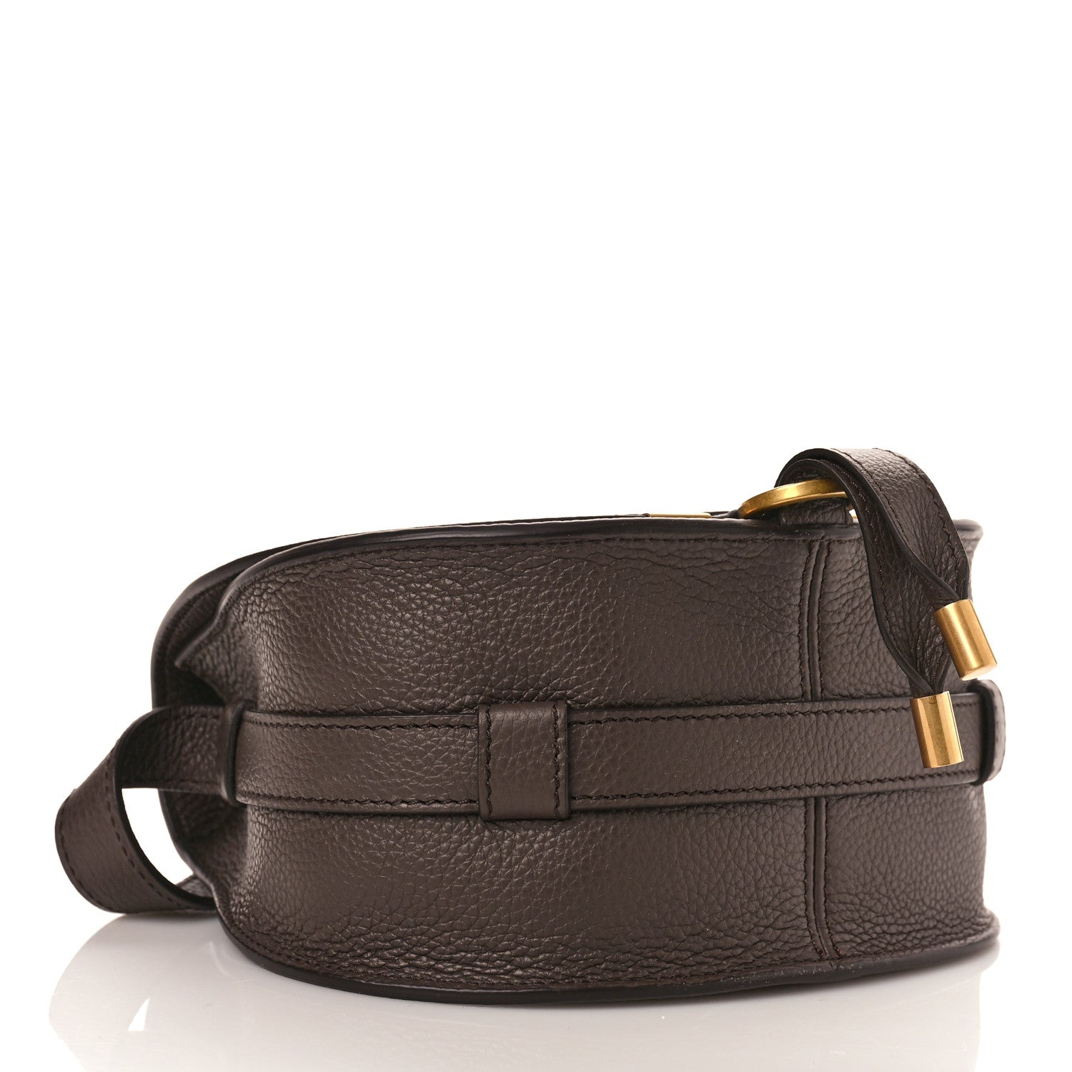 Chloe Grained Calfskin Small Marcie Saddle Bag Bold Brown 4 of 8