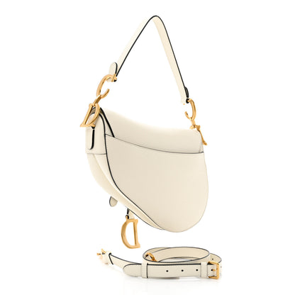 Christian Dior Grained Calfskin Saddle Bag With Strap Latte 3 of 11