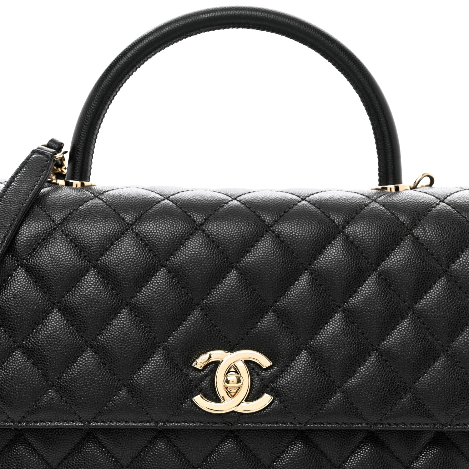 Chanel Caviar Quilted Medium Coco Handle Flap Black 5 of 11