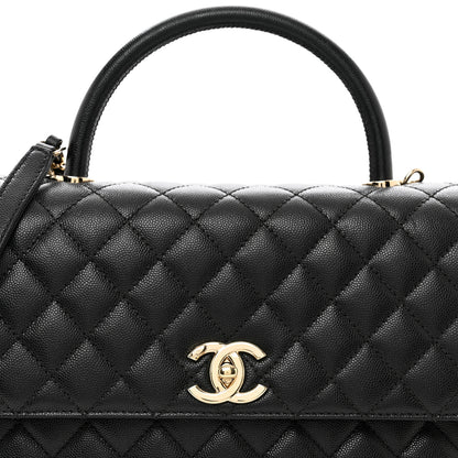 Chanel Caviar Quilted Medium Coco Handle Flap Black 5 of 11
