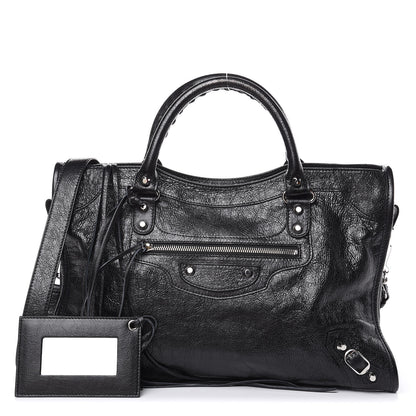 Balenciaga Agneau Classic Silver Hardware City Black 1 of 9