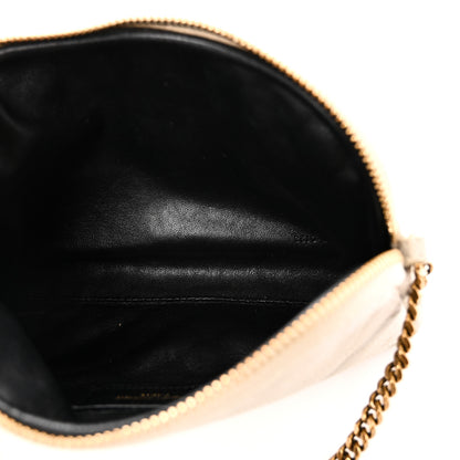 Saint Laurent Lambskin Quilted Gaby Zipped Pouch Crema Soft 5 of 10