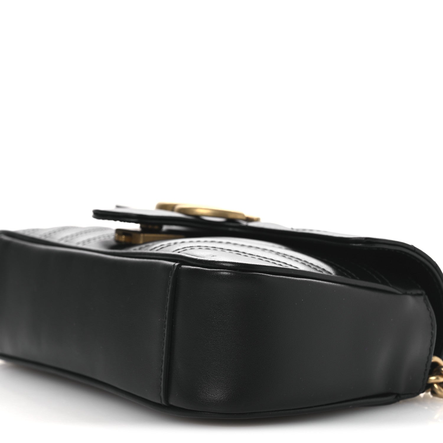 Gucci Calfskin Matelasse Mini GG Marmont Shoulder Bag Black 10 of 10