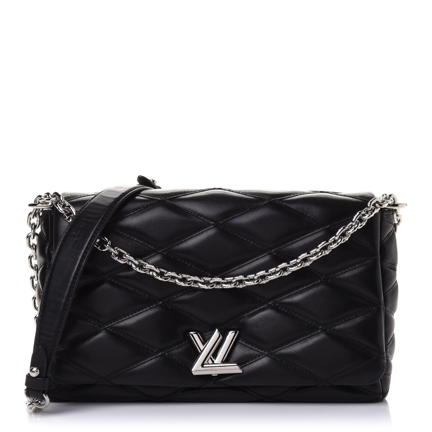 Louis Vuitton Lambskin Malletage GO-14 MM Black 1 of 10