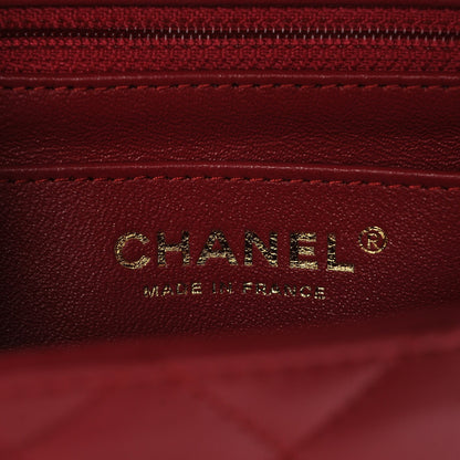 Chanel Lambskin Quilted Mini Rectangular Flap Dark Pink 6 of 7