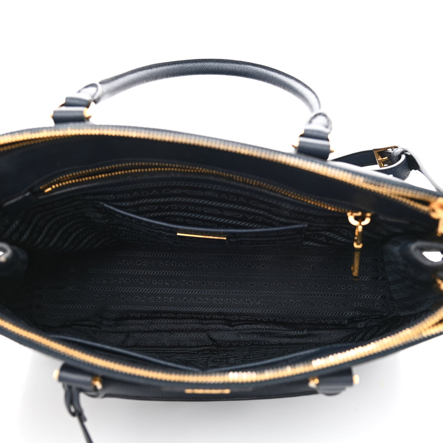 Prada Saffiano Medium Galleria Double Zip Tote Baltico 5 of 10