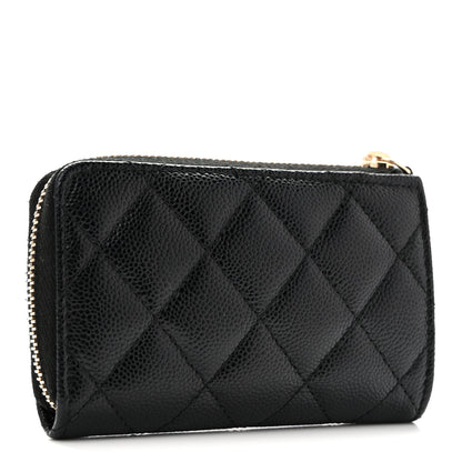 Chanel Caviar Quilted Zipped Key Holder Case Black 3 of 10