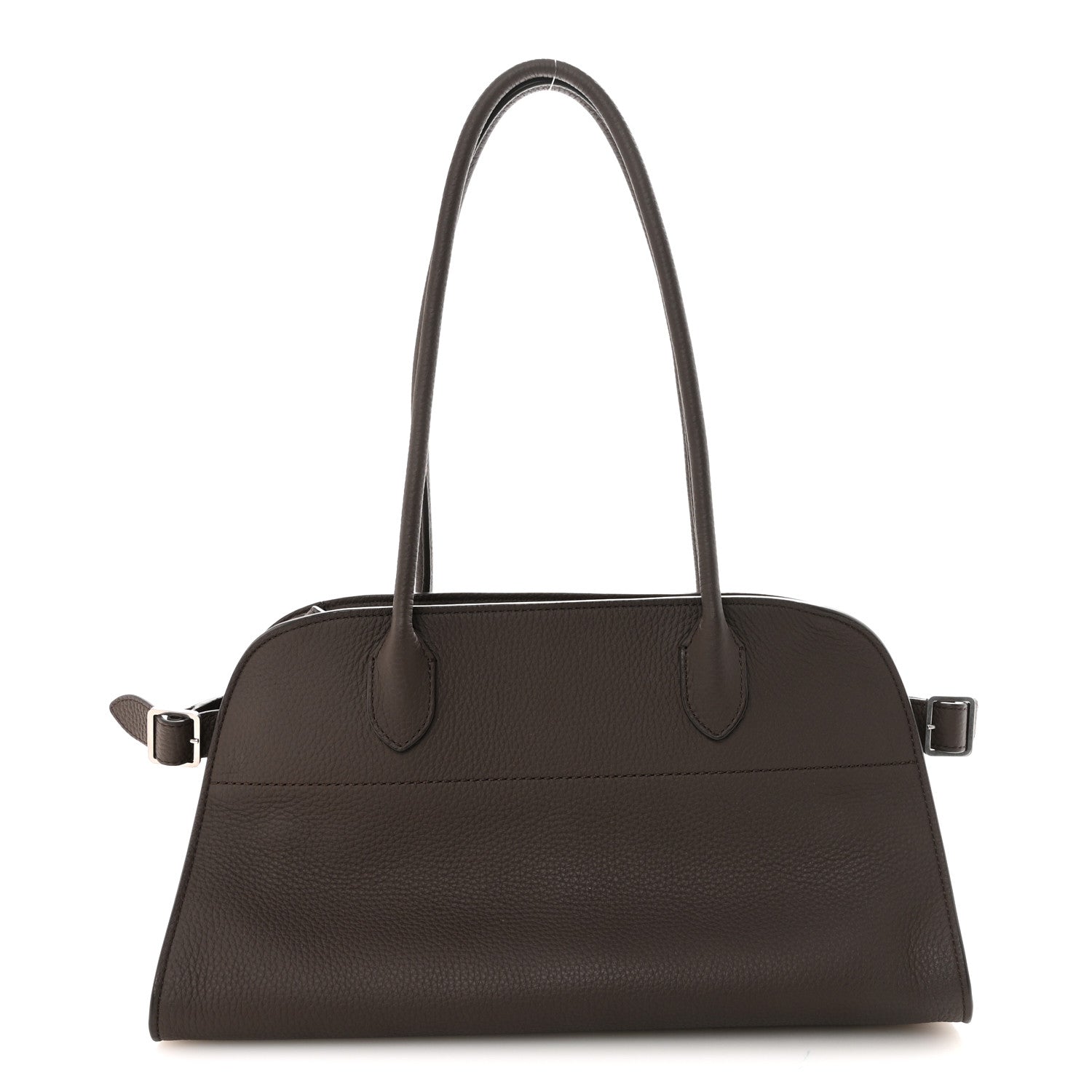 The Row Grained Calfskin Margaux Shoulder 12 Deep Brown 1 of 8